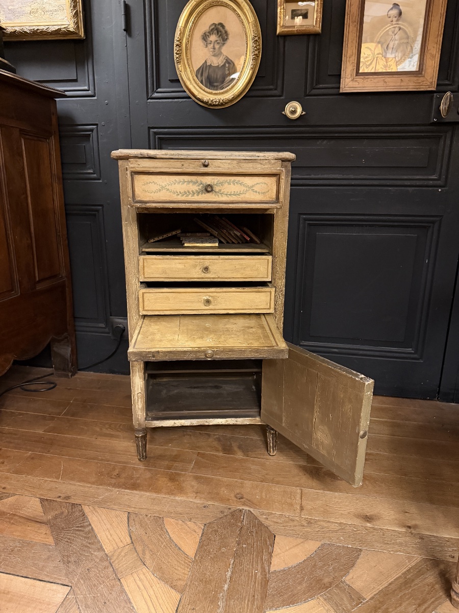 Small Painted Wooden Secretary Desk In The Louis XVI Style-photo-6