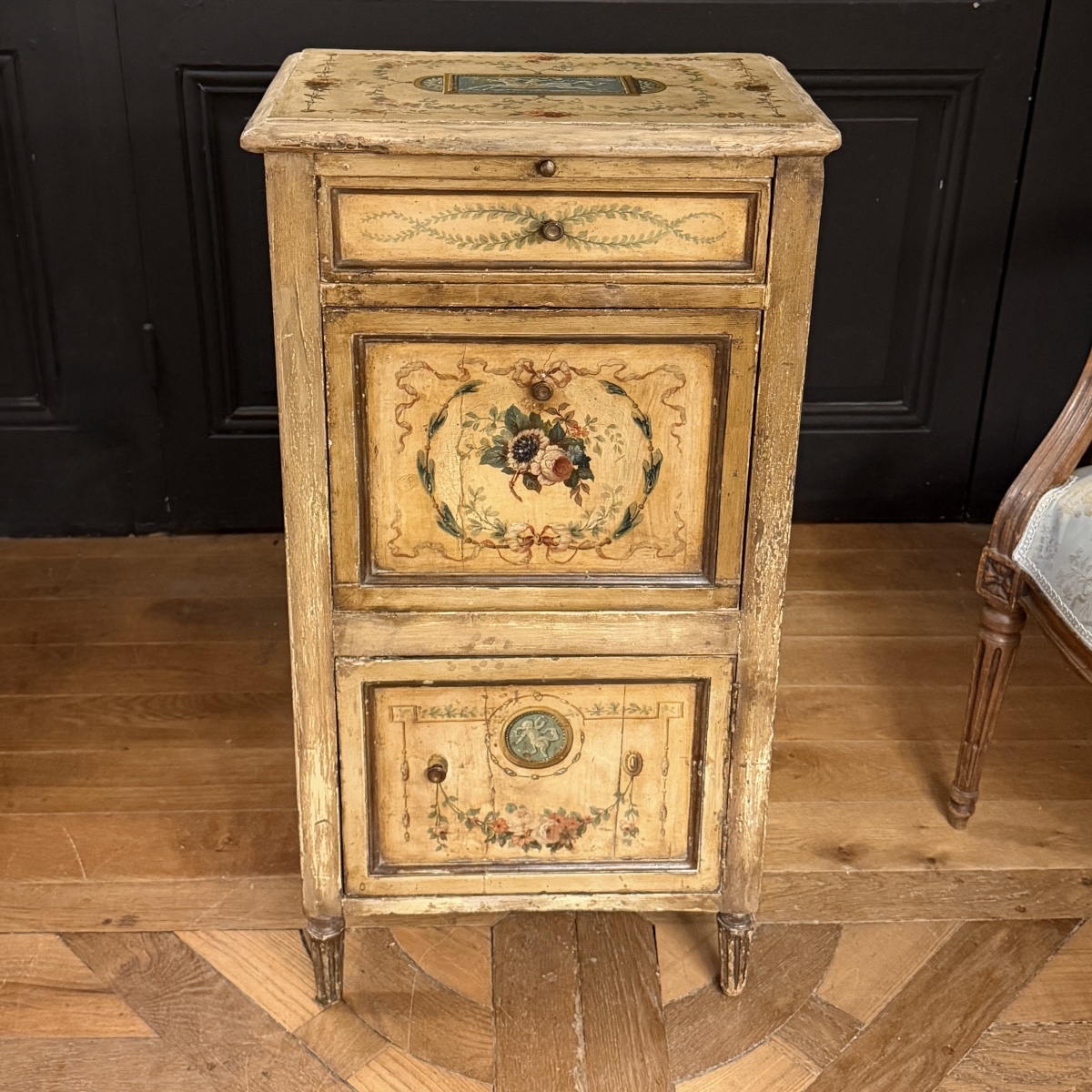 Small Painted Wooden Secretary Desk In The Louis XVI Style