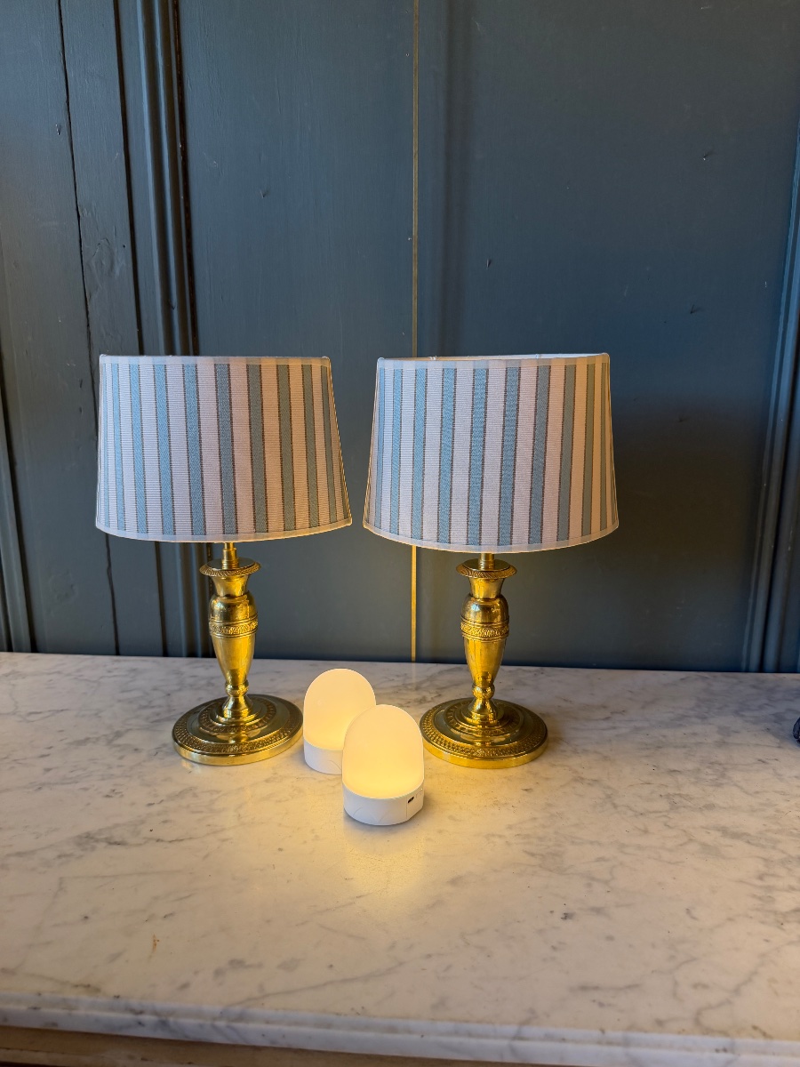 Paire de lampes de table sans fil, Hauteur 32 cm-photo-5