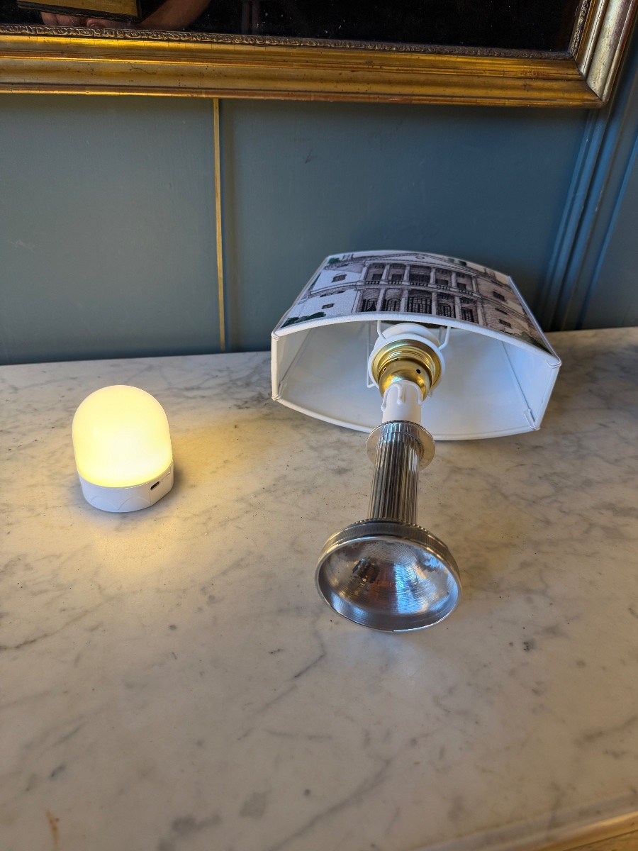 Lampe de table sans fil, hauteur 34 cm-photo-2