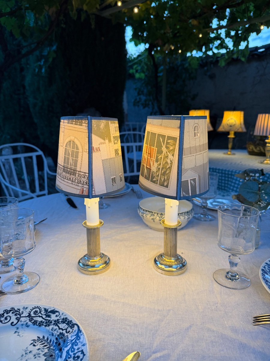 Paire de lampes sans fil, Hauteur 32 cm-photo-2