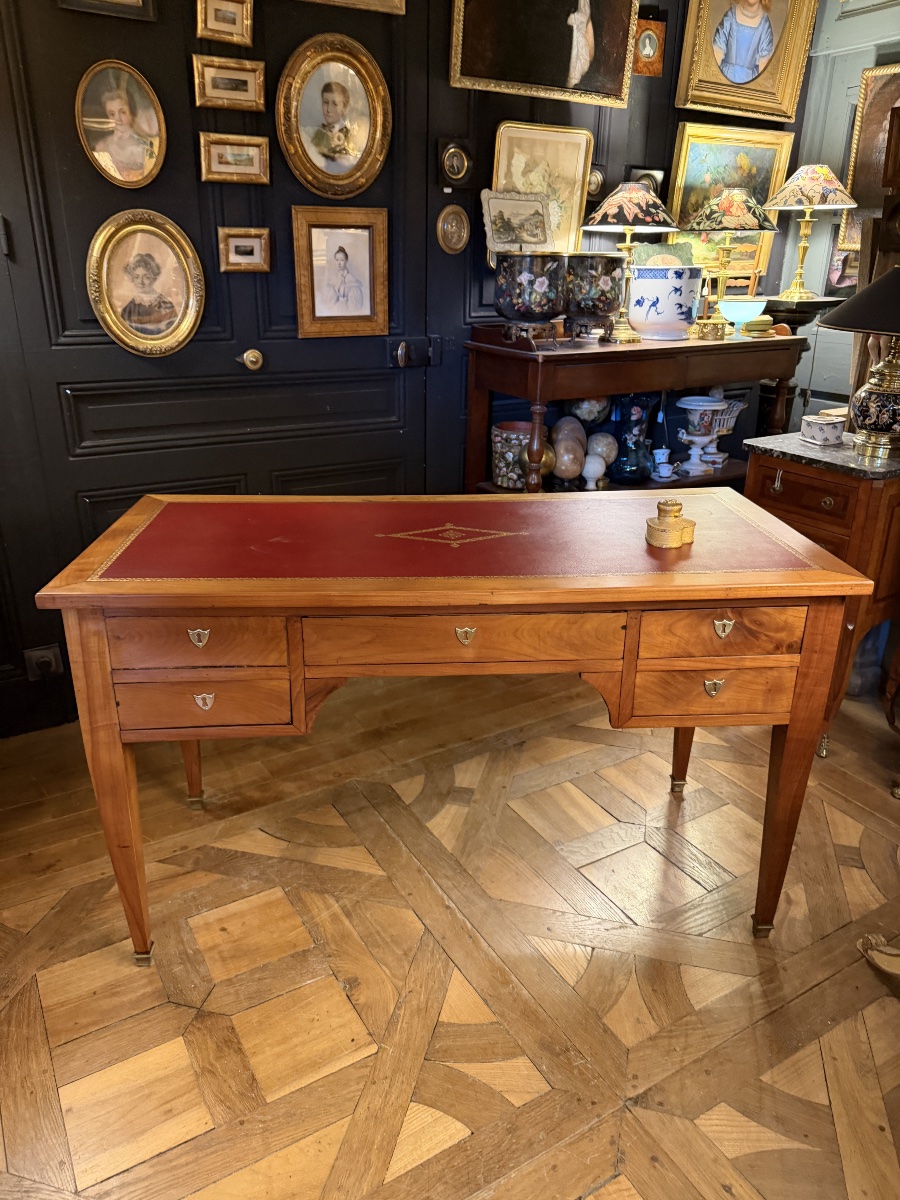 Bureau plat de style Louis XVI-photo-2