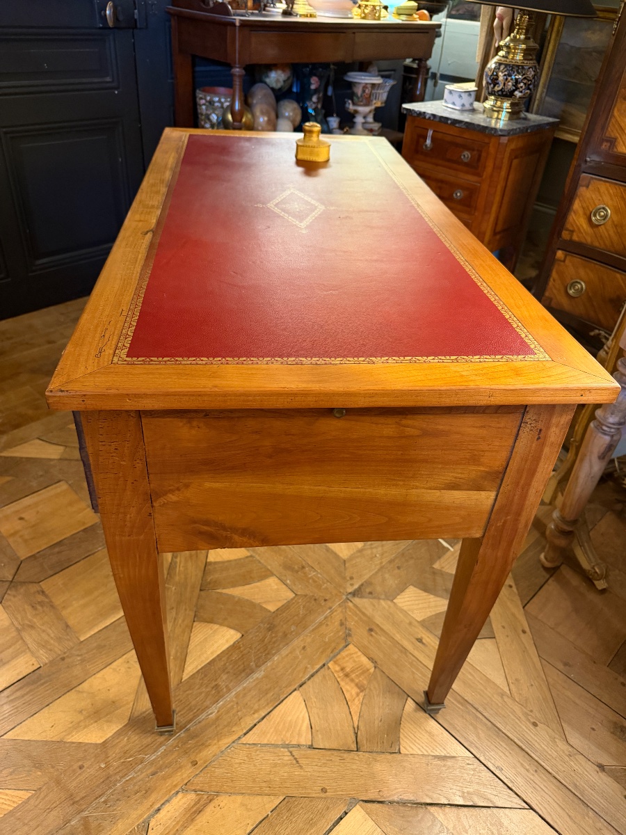 Bureau plat de style Louis XVI-photo-3