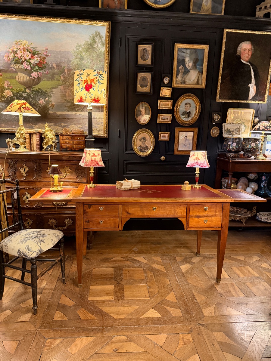 Bureau plat de style Louis XVI-photo-8