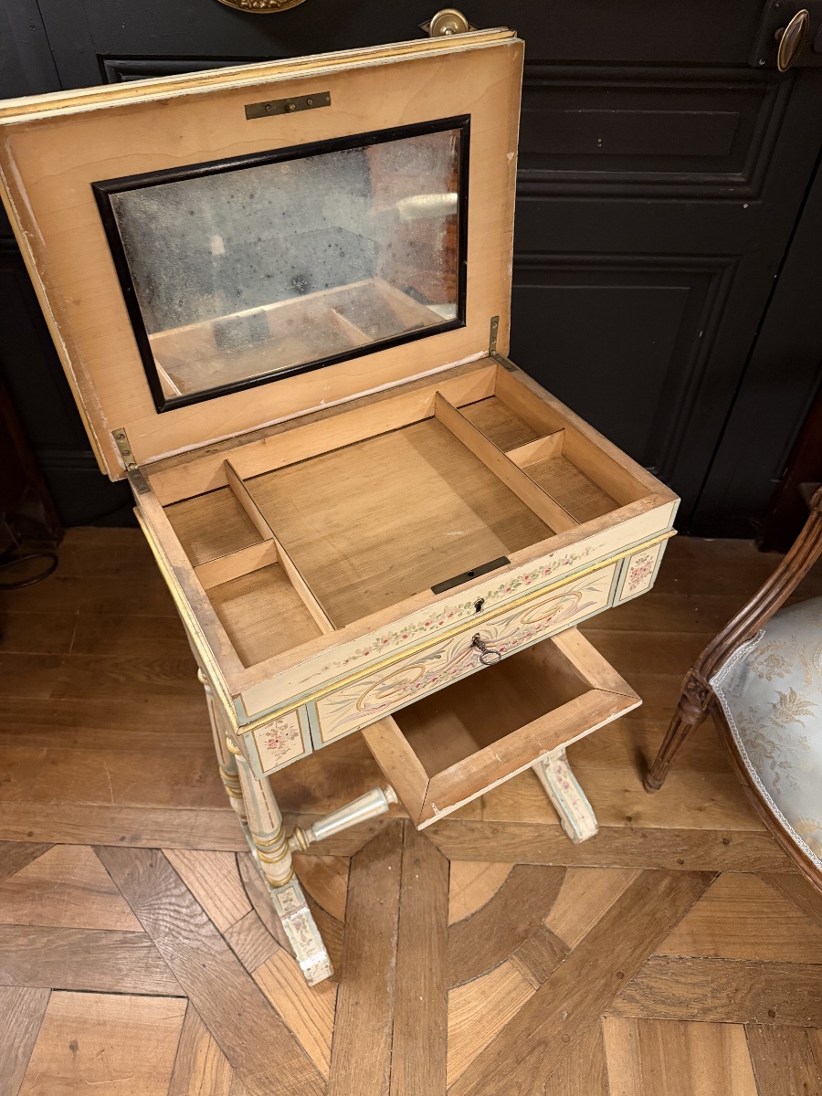 Napoleon III-style Painted Wood Cabinet-photo-4