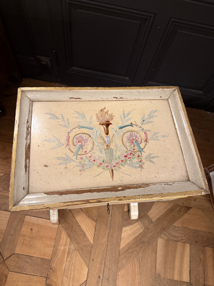 Napoleon III-style Painted Wood Cabinet-photo-6