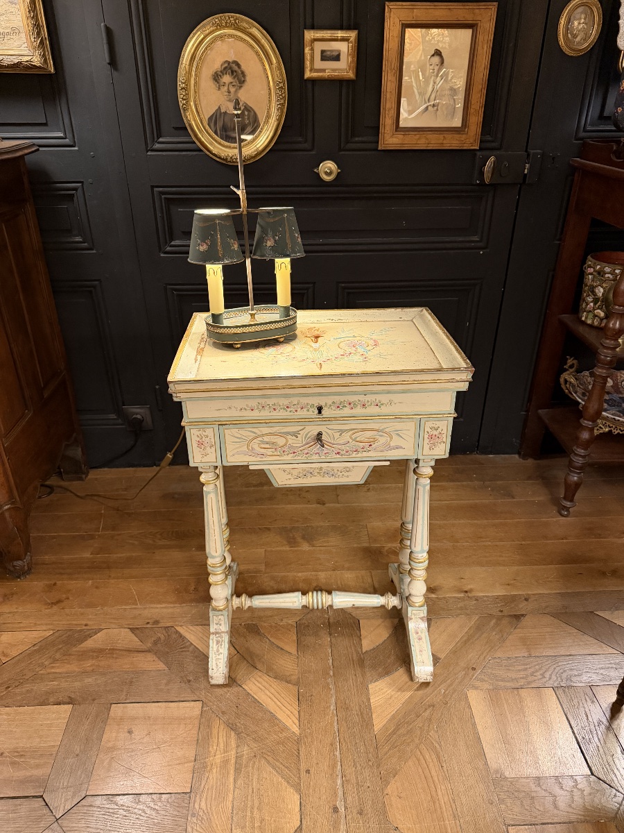 Napoleon III-style Painted Wood Cabinet-photo-7