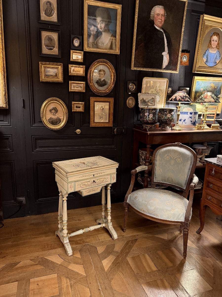 Napoleon III-style Painted Wood Cabinet-photo-8