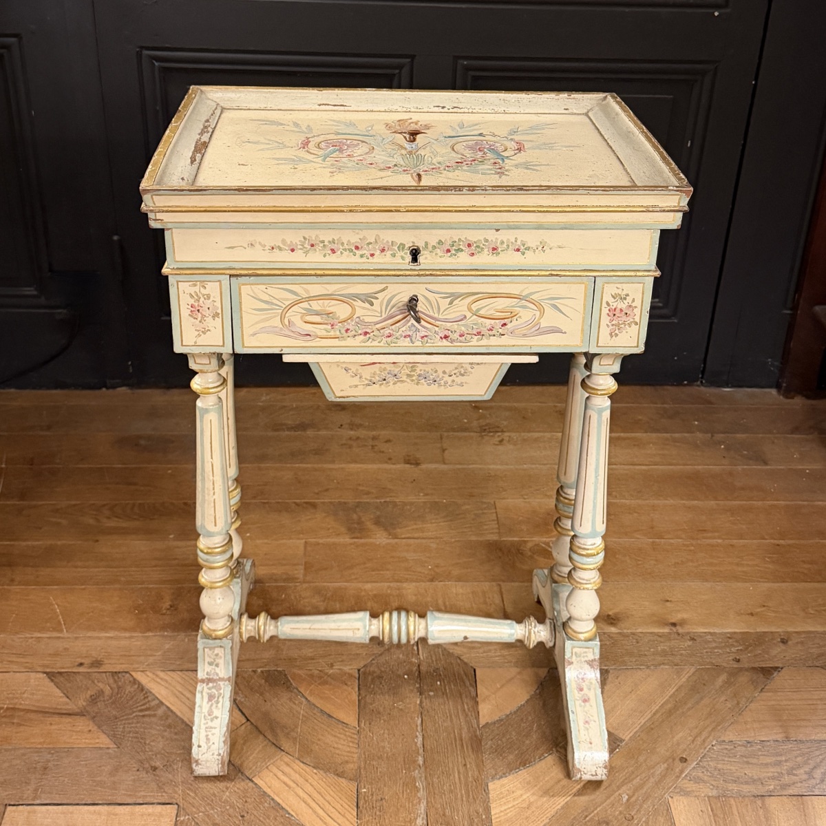 Napoleon III-style Painted Wood Cabinet