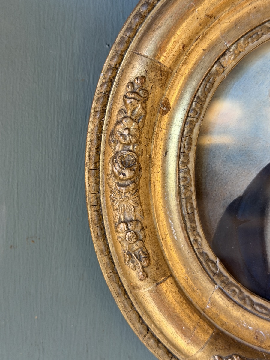 Portrait Of A Man, Large Miniature, Circa 1840-photo-3