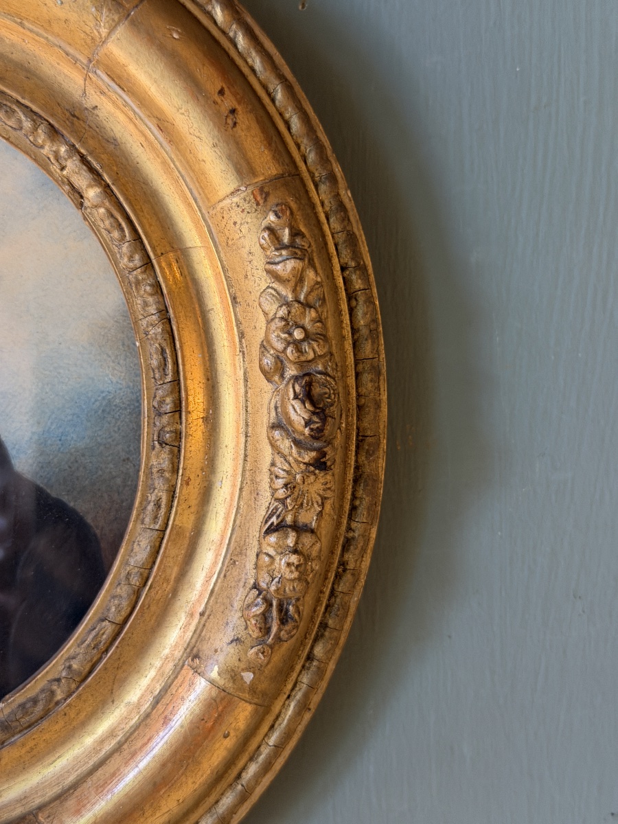 Portrait Of A Man, Large Miniature, Circa 1840-photo-1