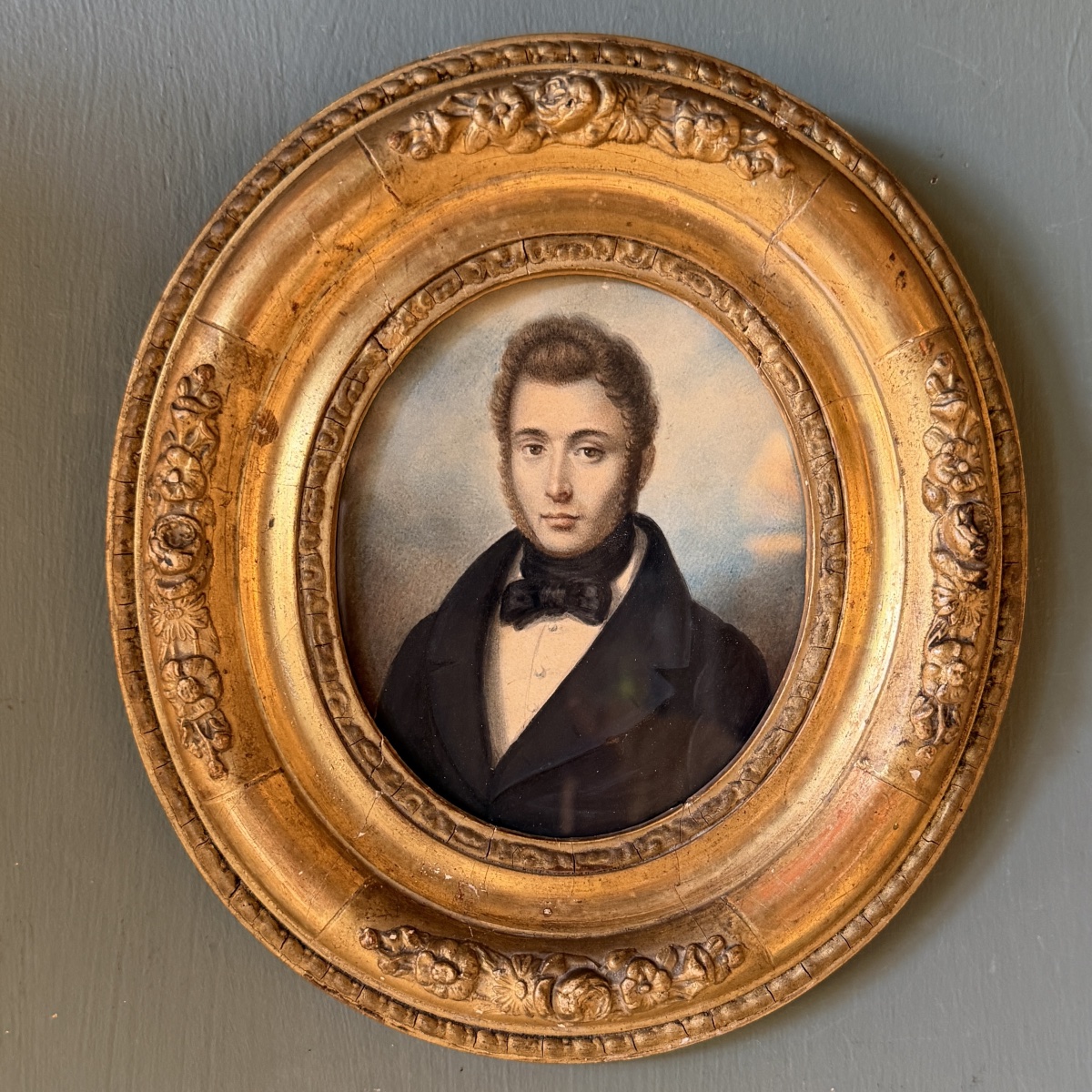 Portrait Of A Man, Large Miniature, Circa 1840