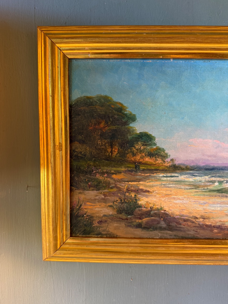 The Beach At Hyères In 1921 By Commarmond -photo-2