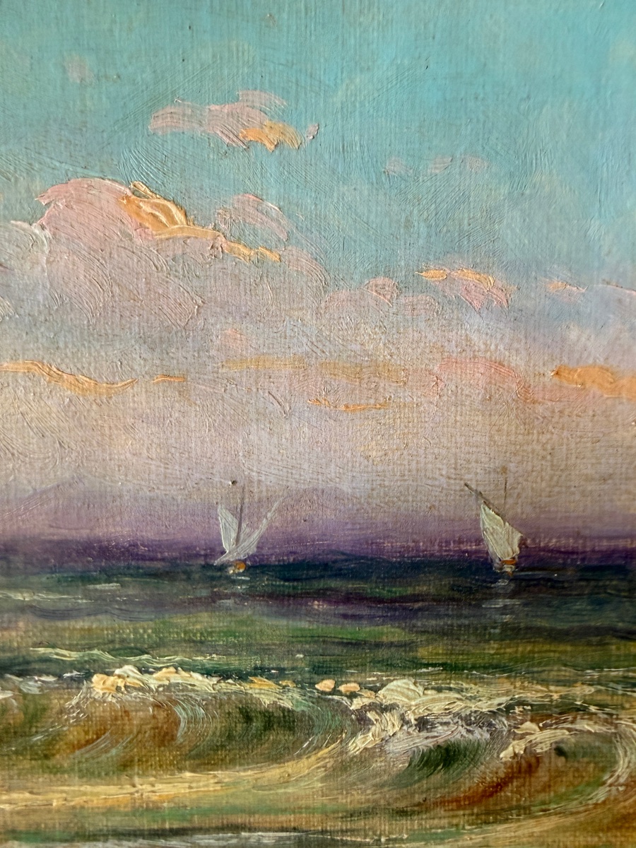 The Beach At Hyères In 1921 By Commarmond -photo-5