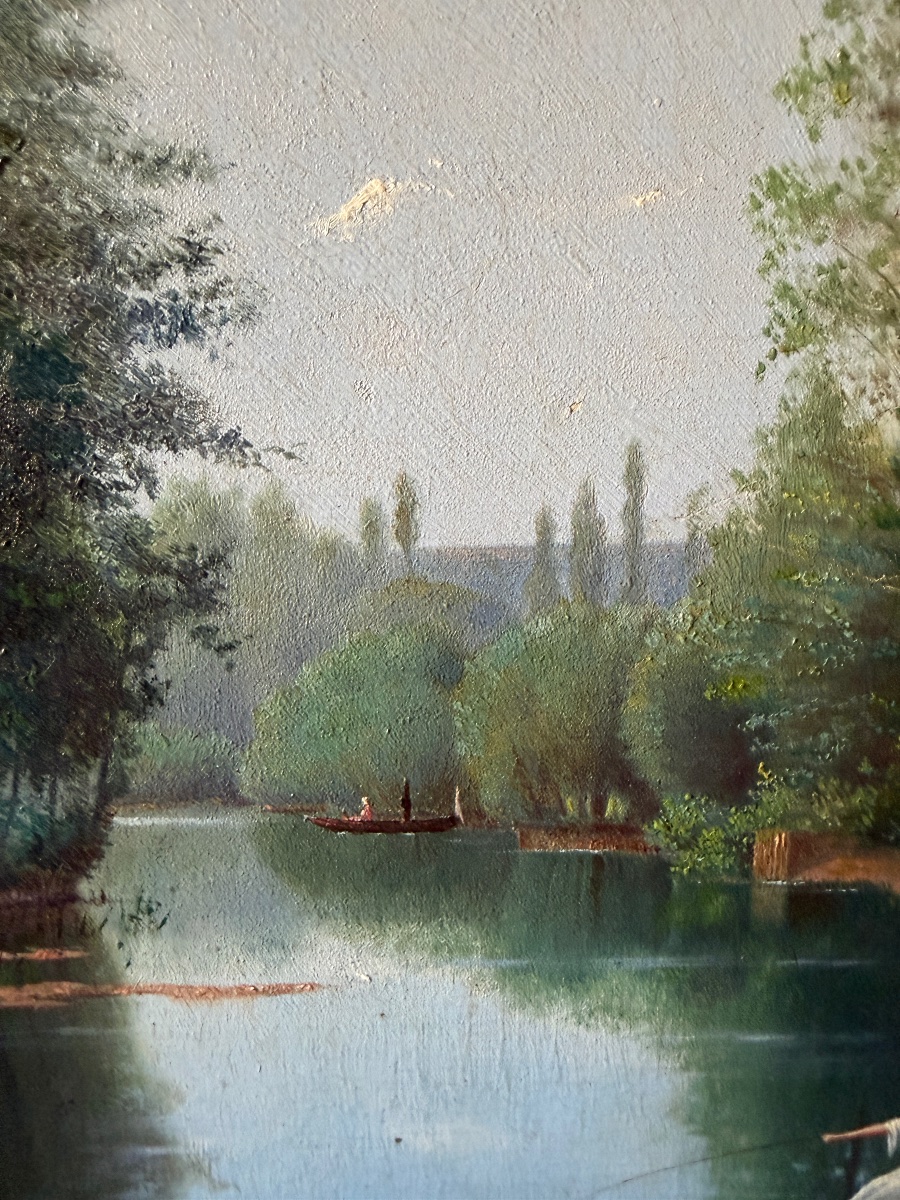 Paysage animé daté 1863 -photo-2