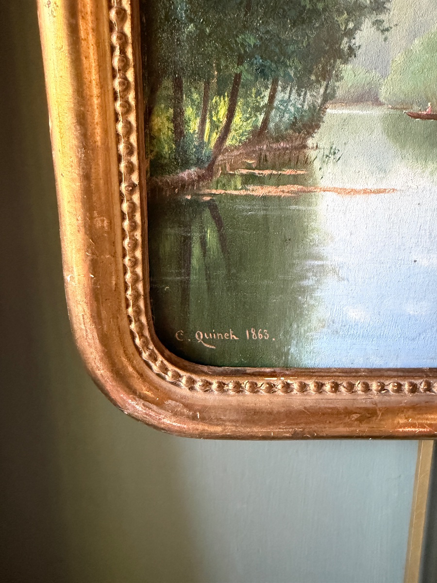 Paysage animé daté 1863 -photo-4