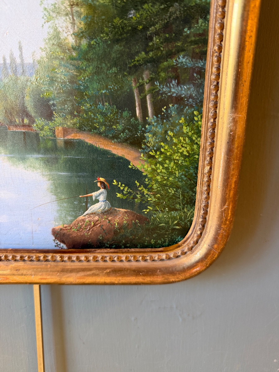 Paysage animé daté 1863 -photo-1