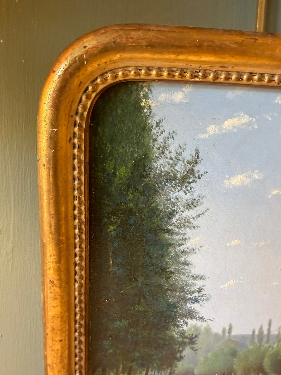 Paysage animé daté 1863 -photo-3