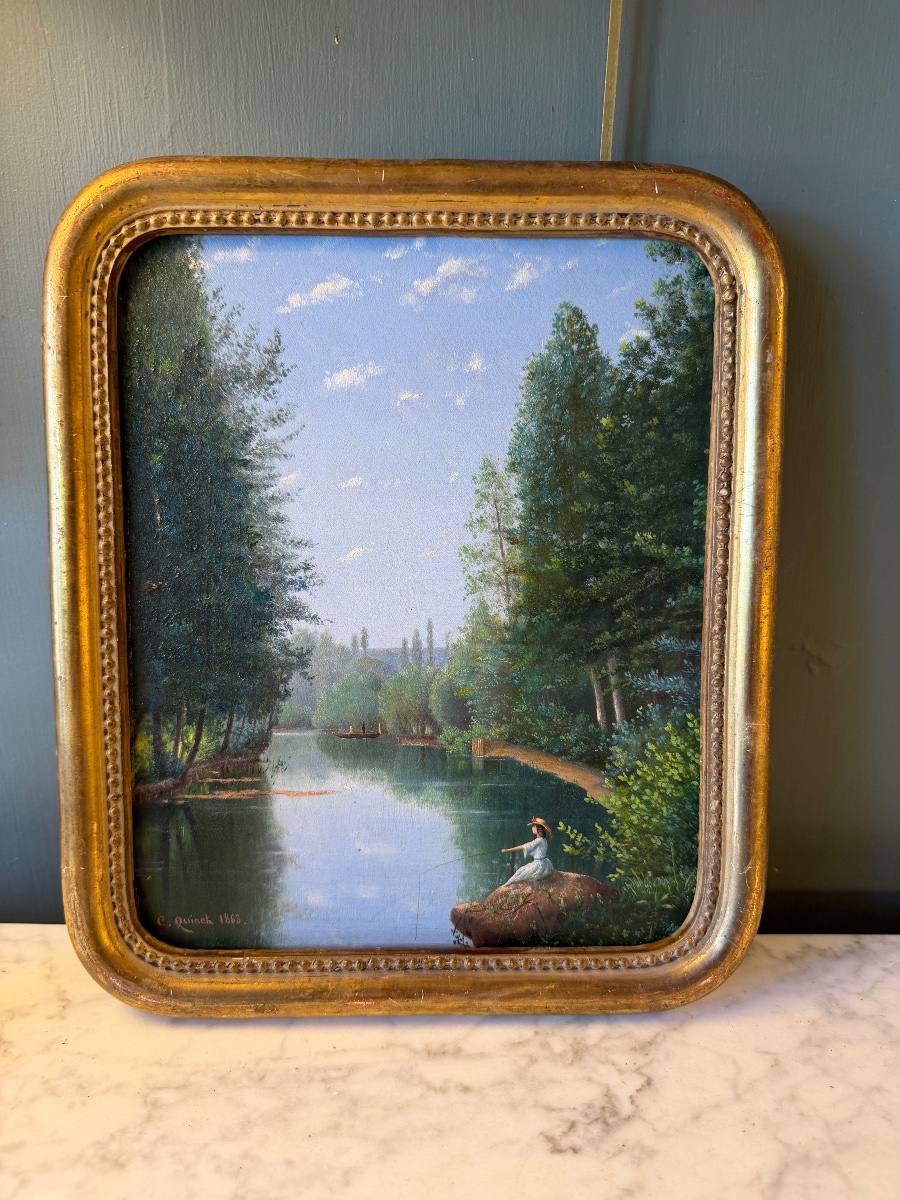 Paysage animé daté 1863 -photo-4