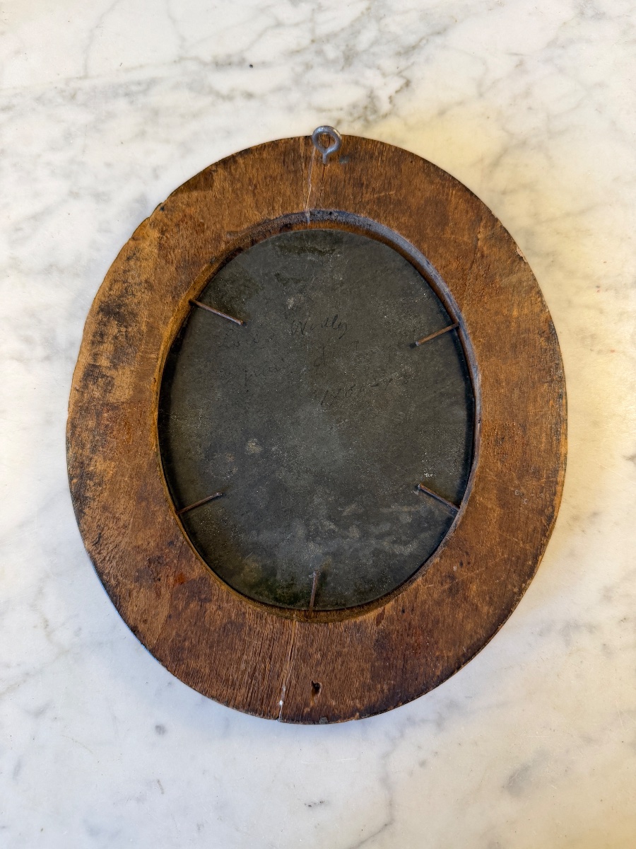 Petit portrait d'homme XIXème, 20,5 cm x 17 cm-photo-1