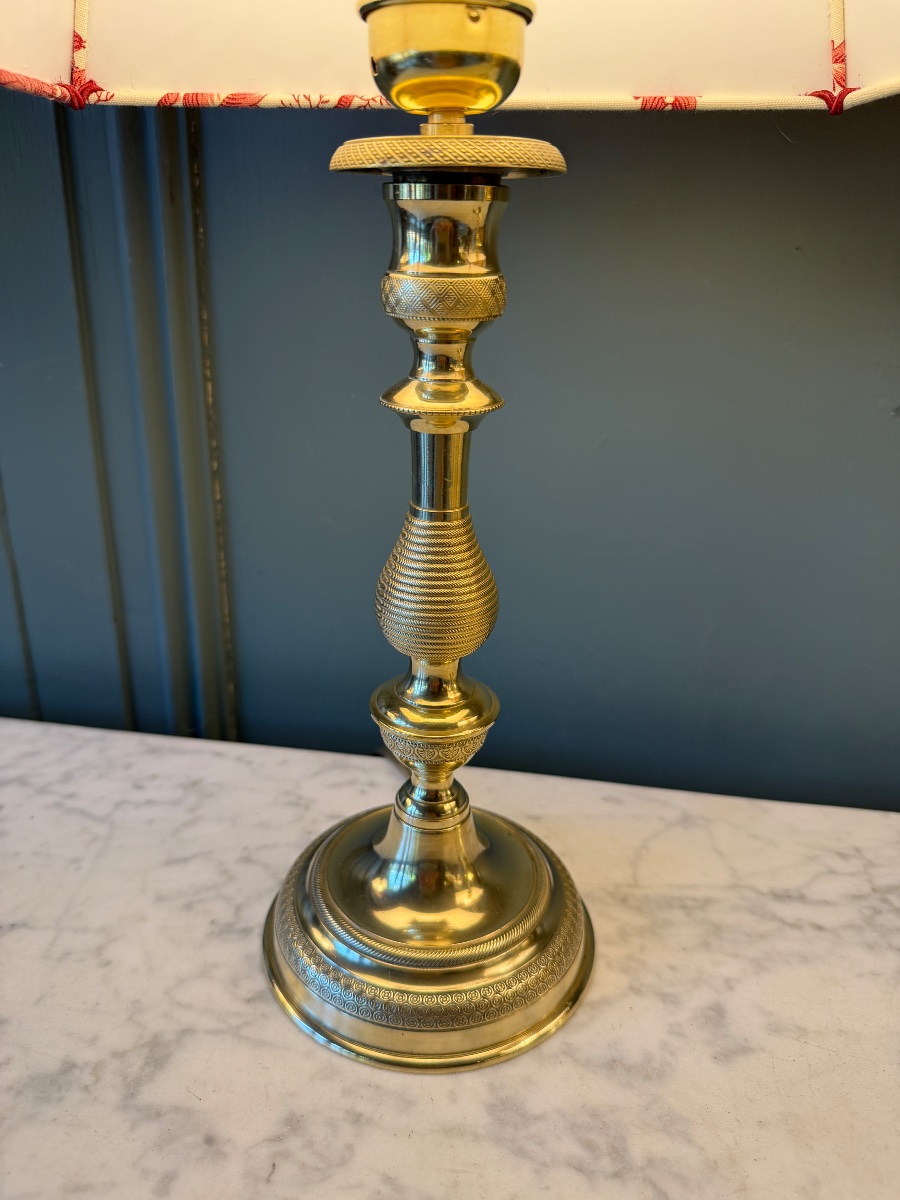 Pair Of 19th-century Bronze Lamps, Height 44 Cm-photo-3