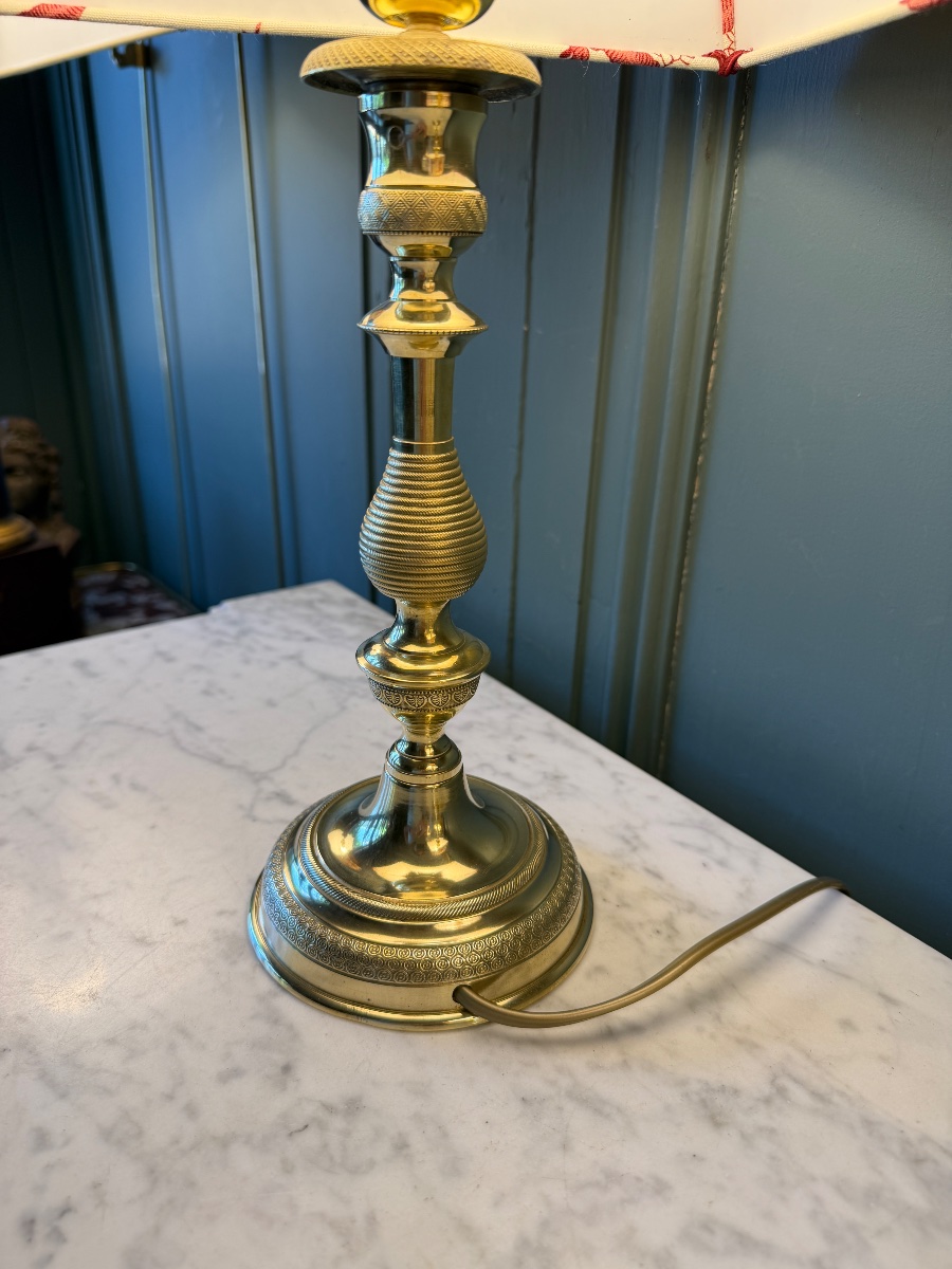 Pair Of 19th-century Bronze Lamps, Height 44 Cm-photo-4