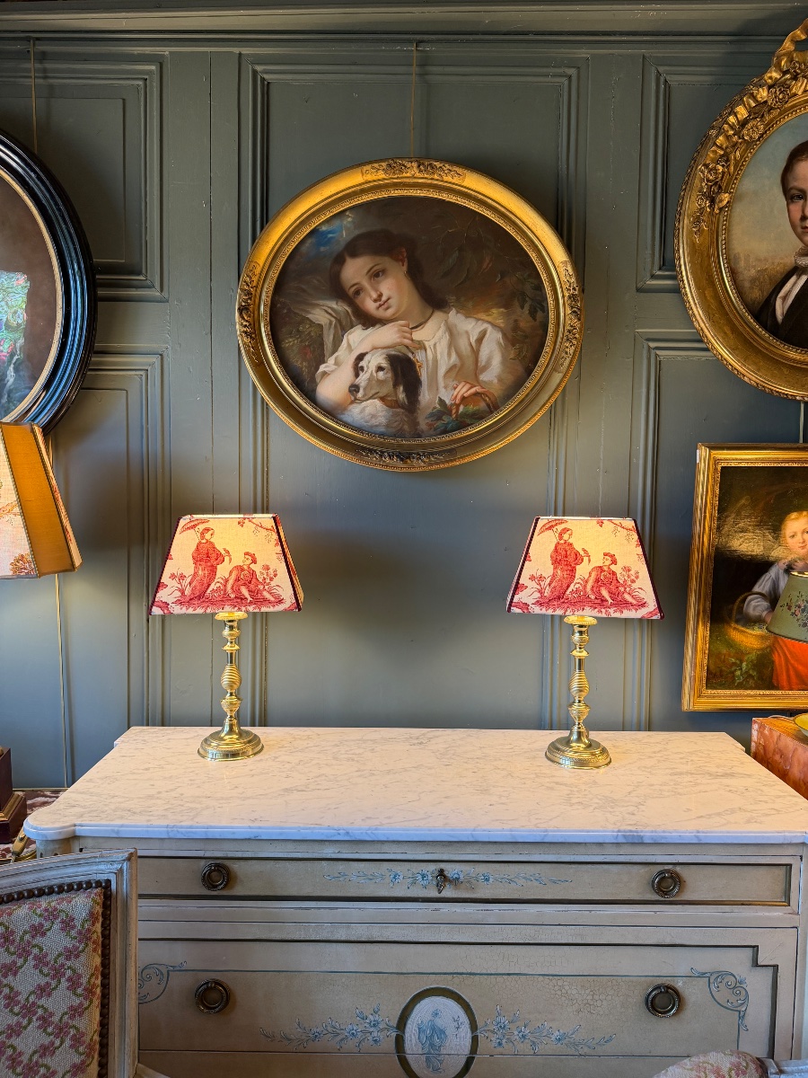 Pair Of 19th-century Bronze Lamps, Height 44 Cm-photo-8