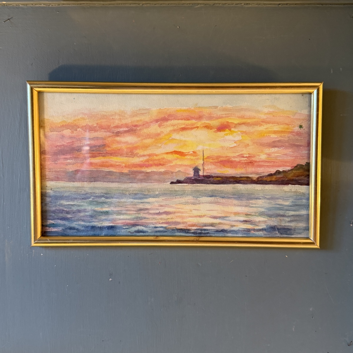 Bord de mer, aquarelle début XXème n°2
