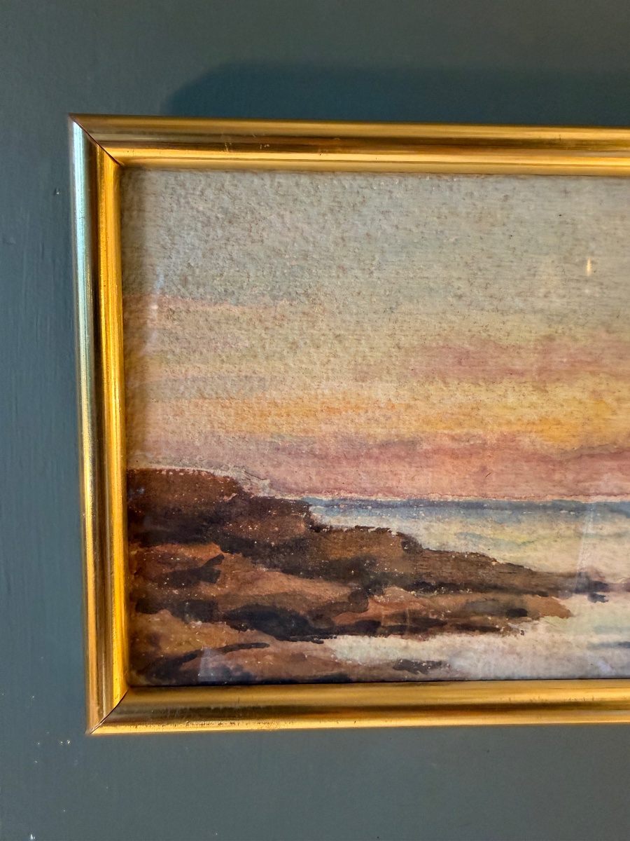 Seaside, Early 20th-century Watercolor No. 4-photo-2