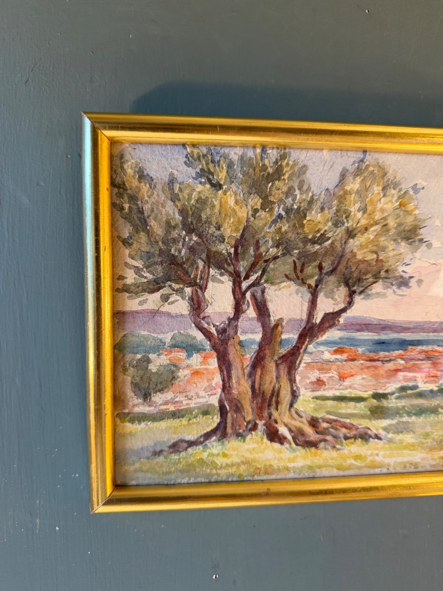 Seaside, Early 20th-century Watercolor No. 8-photo-2