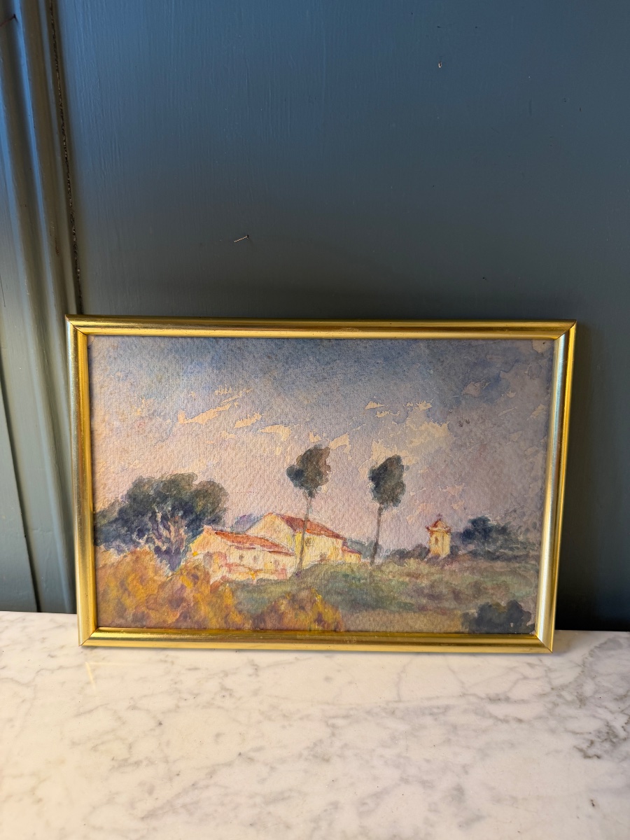 Provence, Early 20th-century Watercolor, No. 11-photo-4