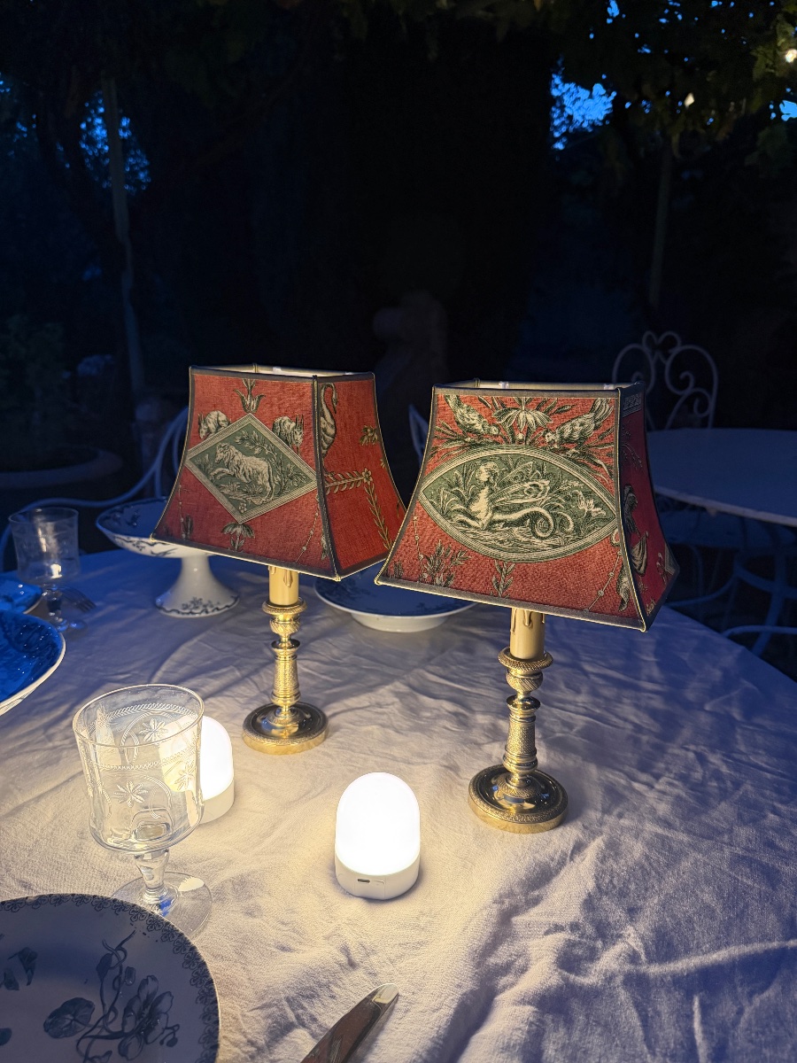 Pair Of Cordless Table Lamps, Height 34 Cm-photo-5