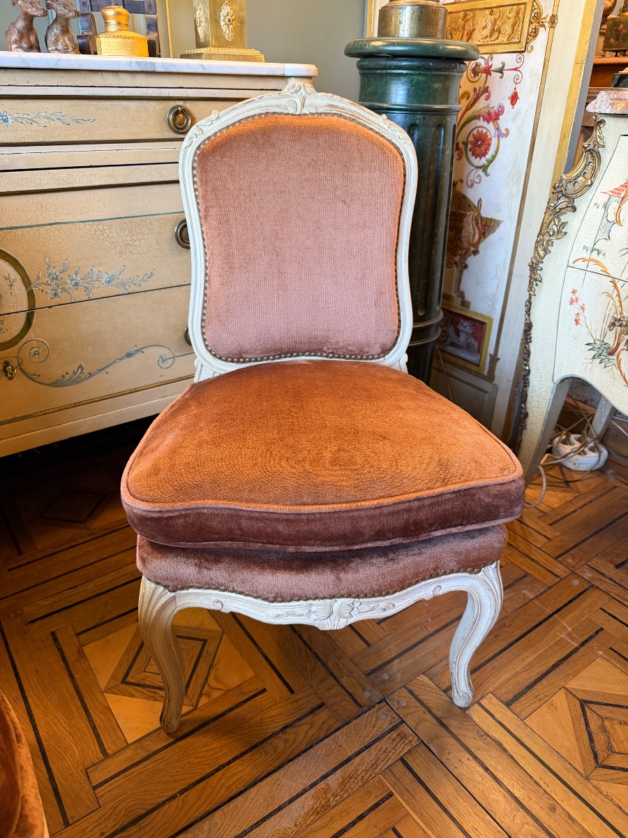 Pair Of Painted Wooden Armchairs-photo-2