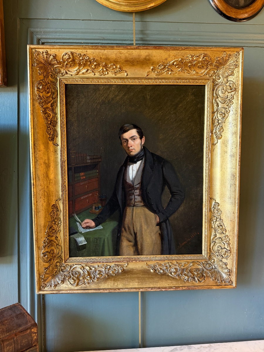 Portrait Of An Elegant Young Man, Dated 1840-photo-2