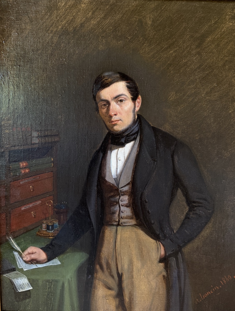 Portrait Of An Elegant Young Man, Dated 1840-photo-3