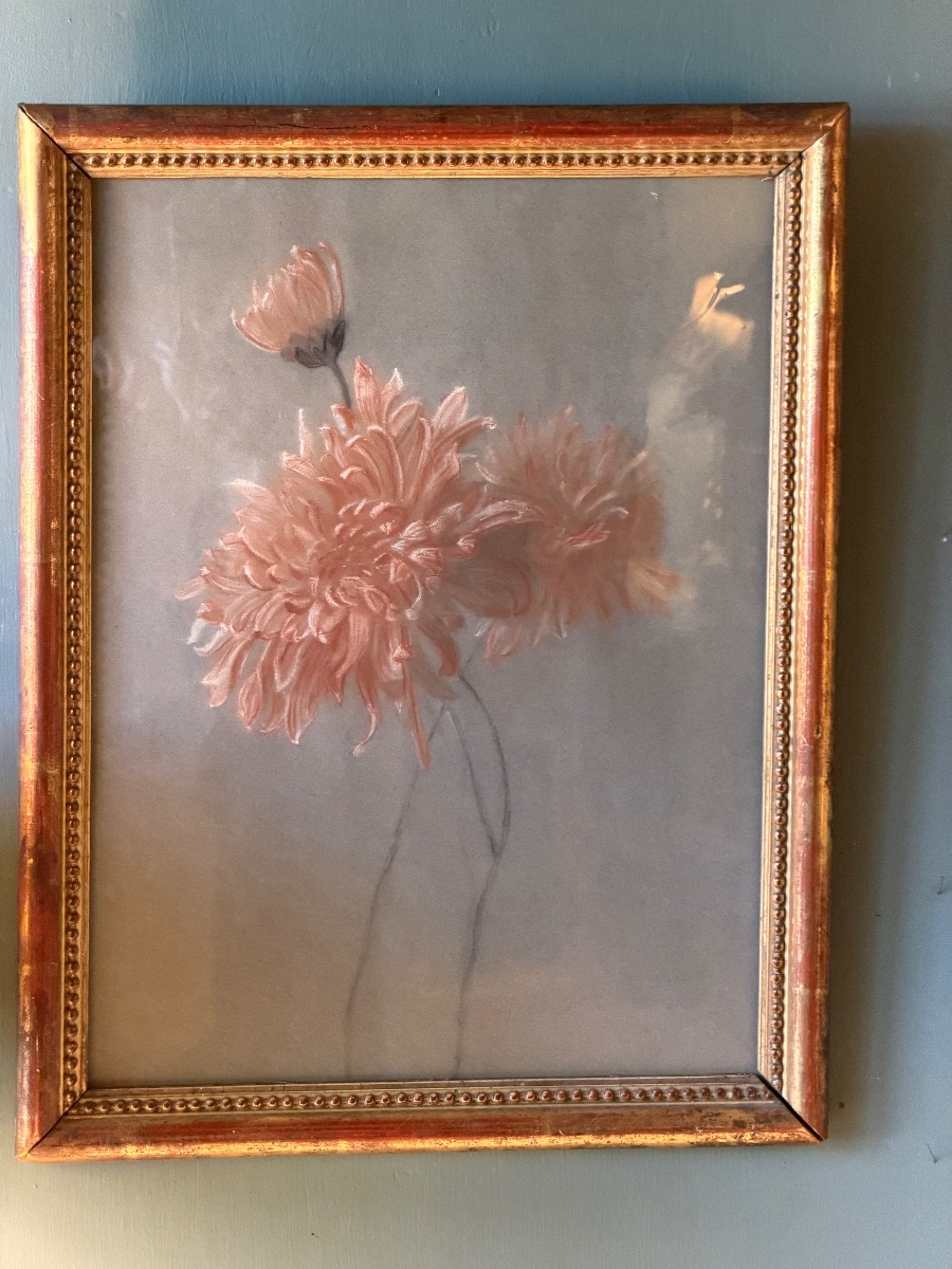 Etude de fleurs, Ecole lyonnaise du XIXème-photo-2