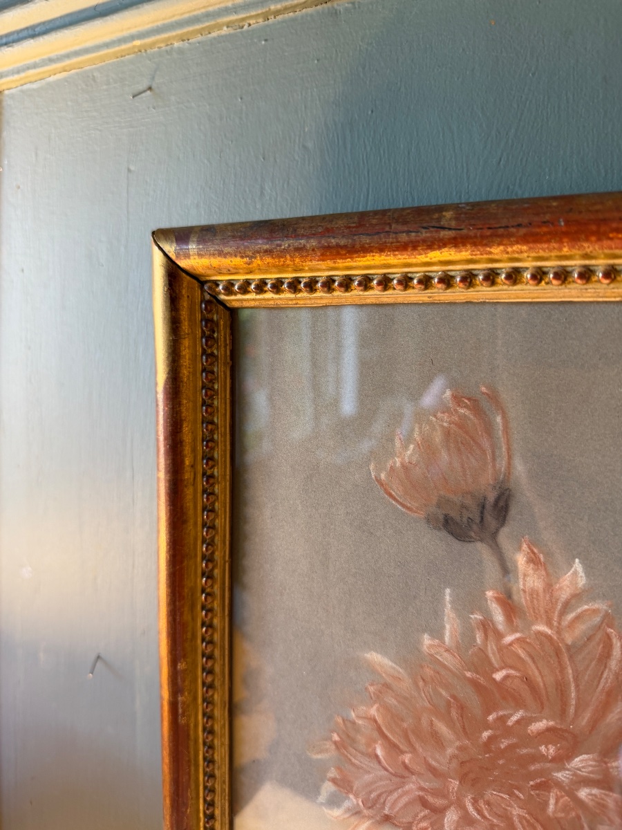 Etude de fleurs, Ecole lyonnaise du XIXème-photo-3