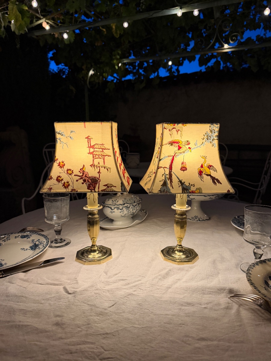 Pair Of Cordless Lamps, Height 34.5 Cm-photo-3
