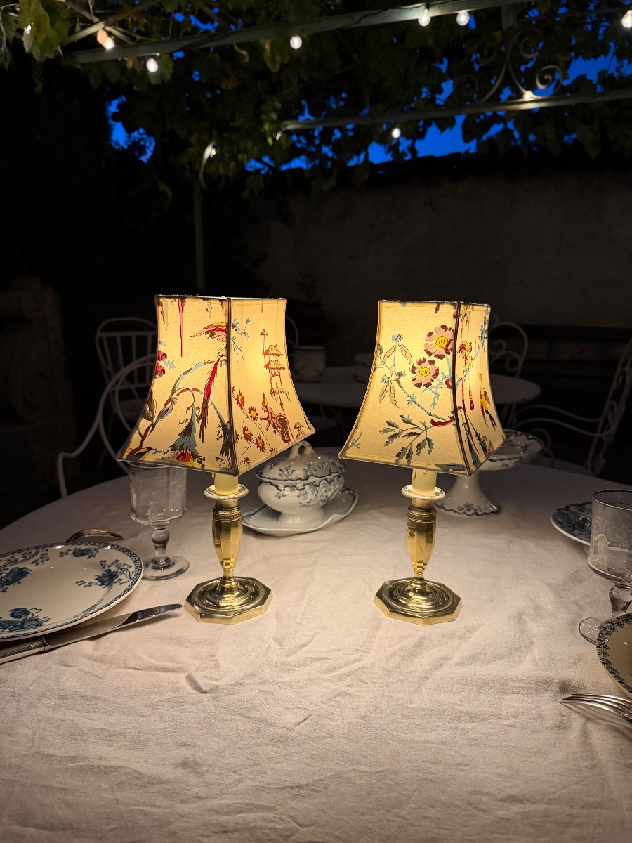 Pair Of Cordless Lamps, Height 34.5 Cm-photo-4