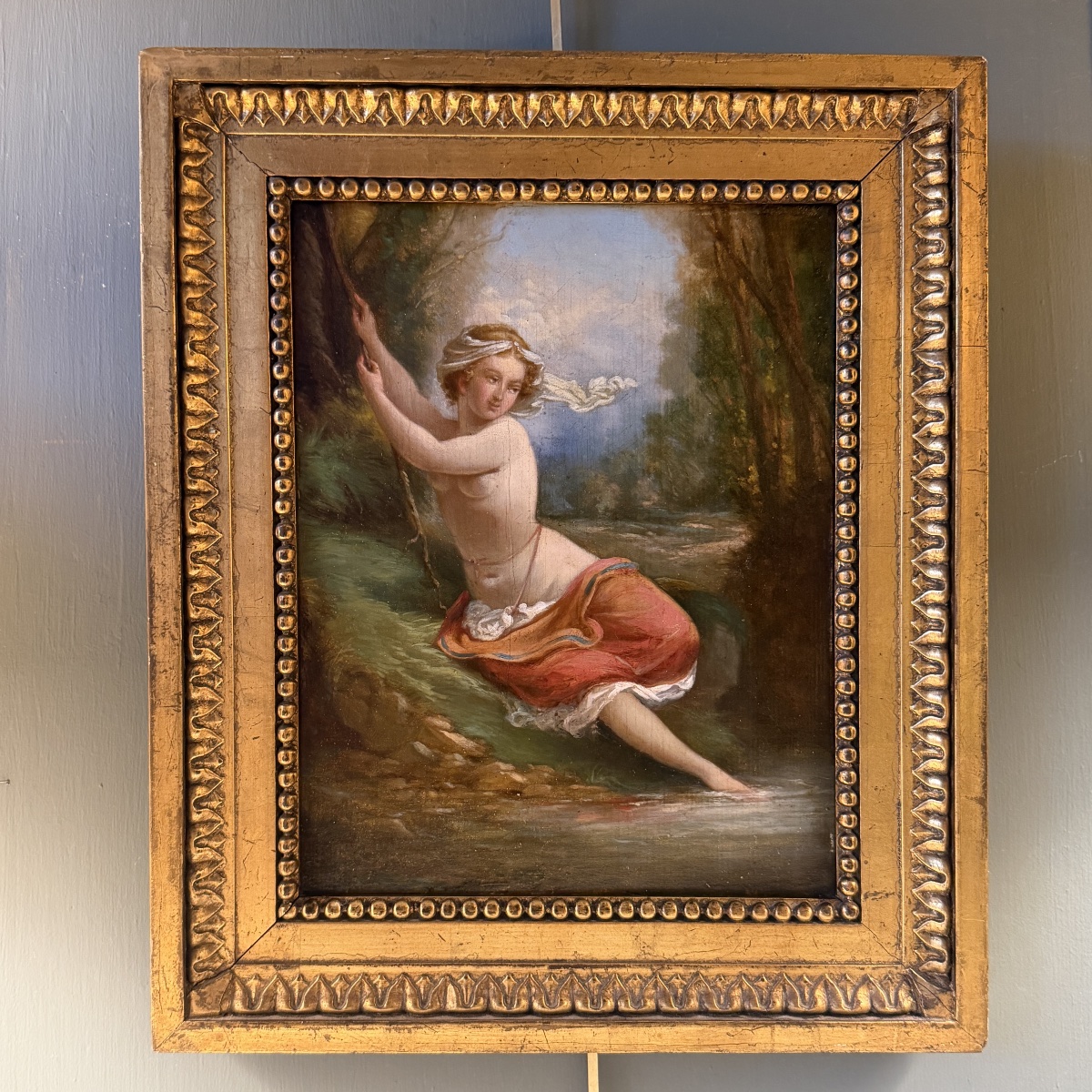 A Young Nymph By The Water's Edge