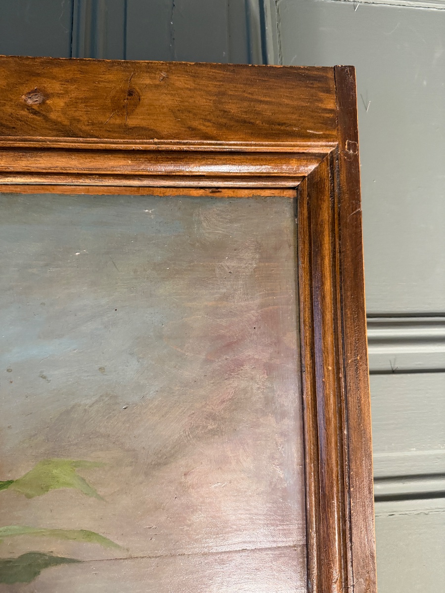 Large Decorative Wood Panel, Peonies.-photo-3