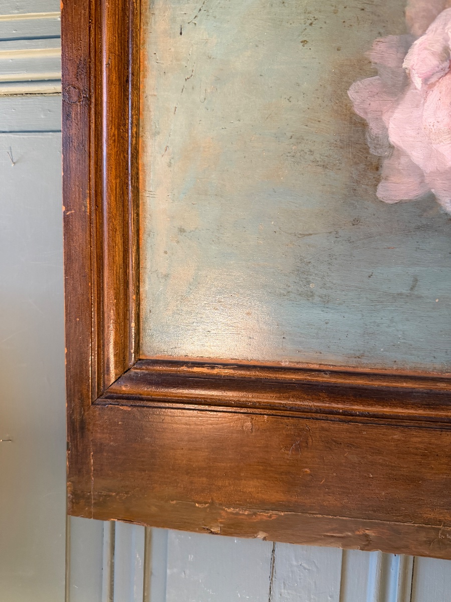 Large Decorative Wood Panel, Peonies.-photo-5