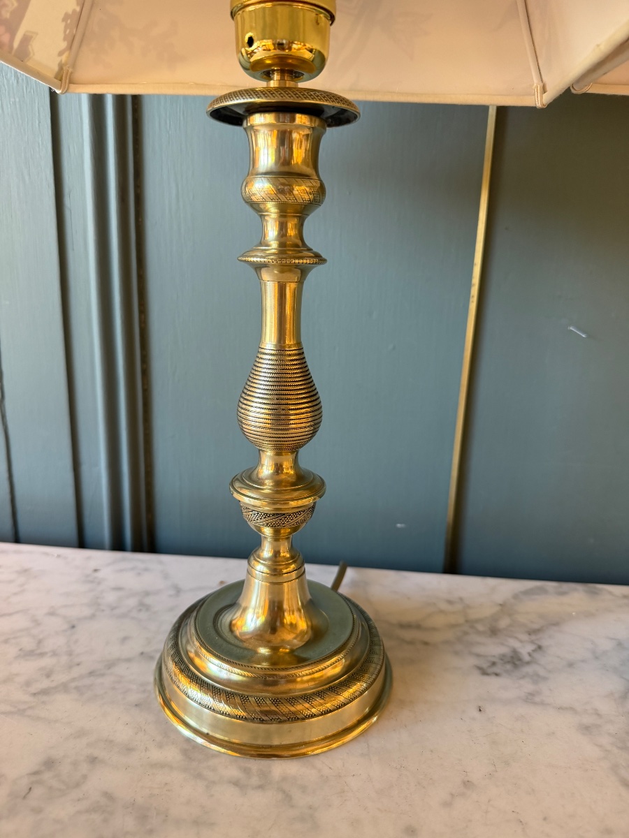 Pair Of 19th-century Bronze Lamps, Height 47 Cm-photo-4