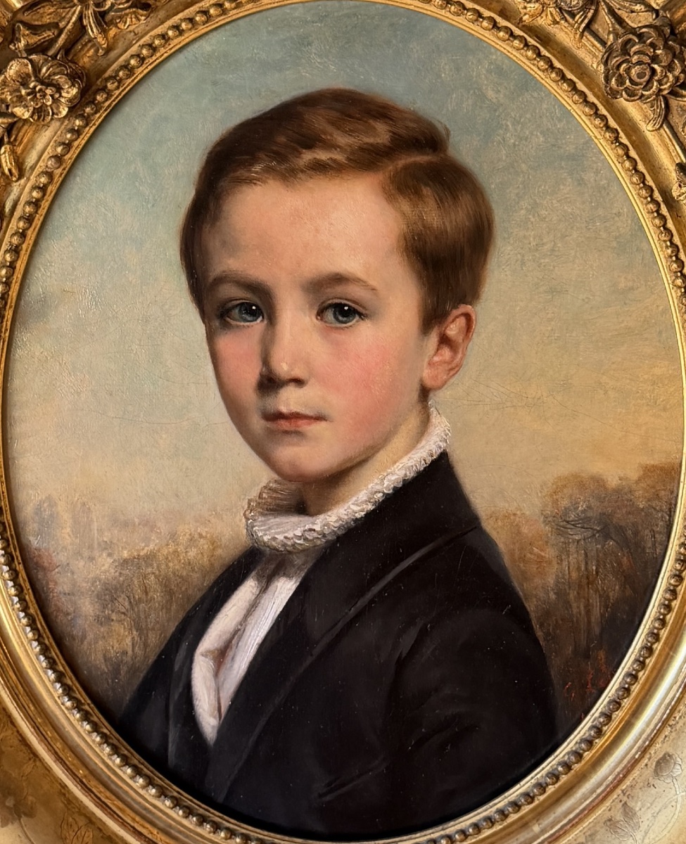 Portrait Of A Young Boy By François-gabriel Lépaulle, Dated 1849-photo-2