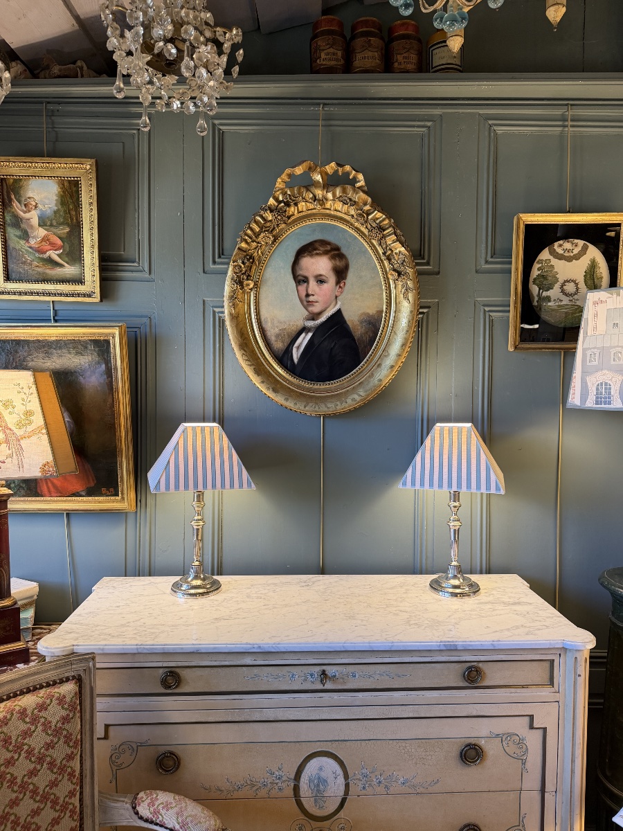 Portrait Of A Young Boy By François-gabriel Lépaulle, Dated 1849-photo-8