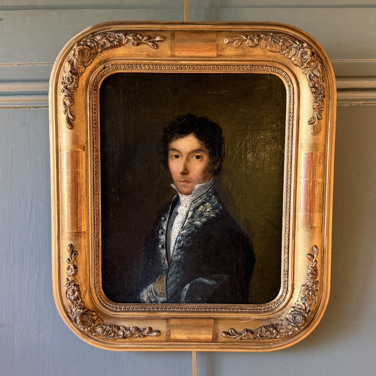 Portrait Of An Elegant Young Man From The 19th Century