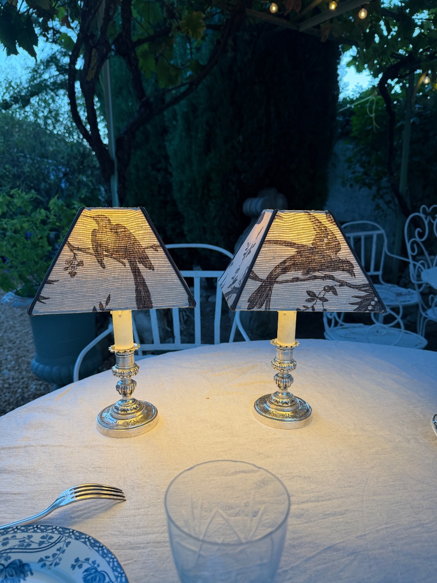 Pair Of Cordless Table Lamps, Height 32.5 Cm-photo-4