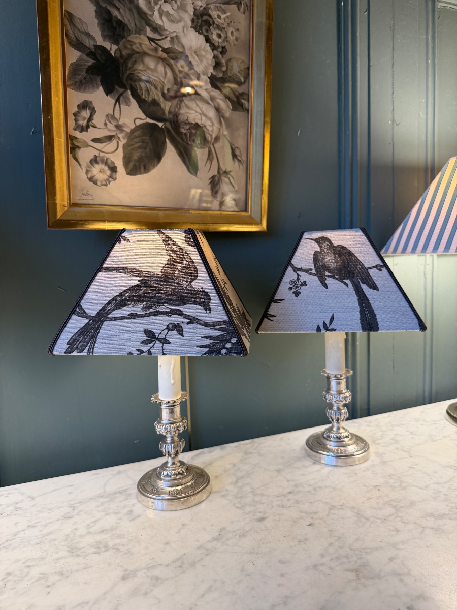 Pair Of Cordless Table Lamps, Height 32.5 Cm-photo-6