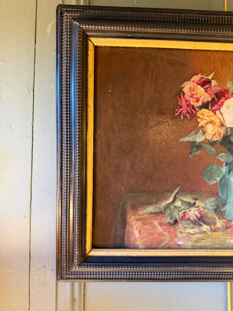 Bouquet de fleurs de Léon Garraud daté 1917-photo-2