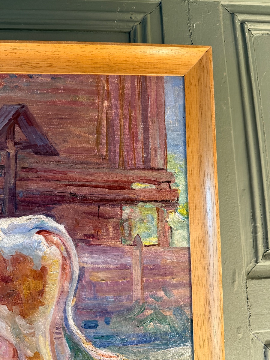 Painting Of A Mountain Cow-photo-4